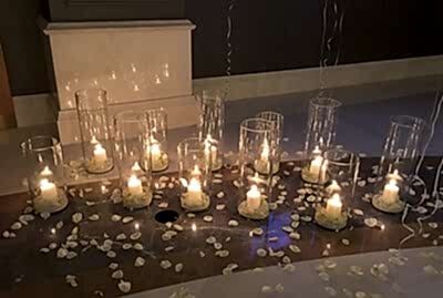 Açılış Mum Dekorasyon Şamdan Dekorasyon