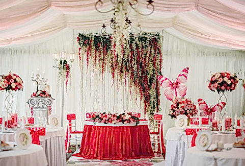 Davet organizasyon Kumaş Süsleme Balon Süsleme Çiçek Süsleme