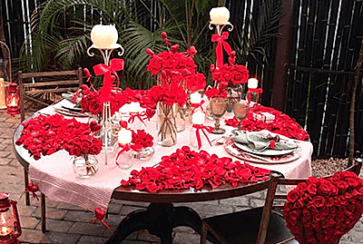 Sevgililer Günü Masa Sandalye Süsleme