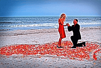 Kumsalda Süpriz Evlilik teklifi