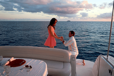 Teknede Süpriz Evlilik teklifi